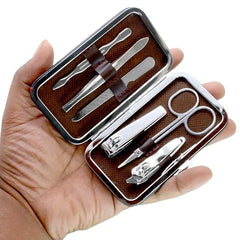 SJ 6 in 1 Nail Art Clipper Pedicure Manicure Tweezer Cutter Earpick Tool Set - 29